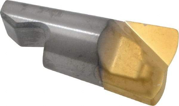 Seco - MM12 MD10 Grade F30M Carbide End Milling Tip Insert - TiAlN/TiN Finish, 2 Flutes, 0.472" Cutting Diam, 0.024" Depth of Cut, 0.401" Extension, 0.256" Cnr Rad - Benchmark Tooling