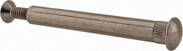 Made in USA - 1/4-20 Thread Screw & Barrel, Flat Head, Phillips Drive, Stainless Steel Sex Bolt & Binding Post - Uncoated, 1-1/2" OAL, 3" Long Barrel, Grade 18-8 - Benchmark Tooling