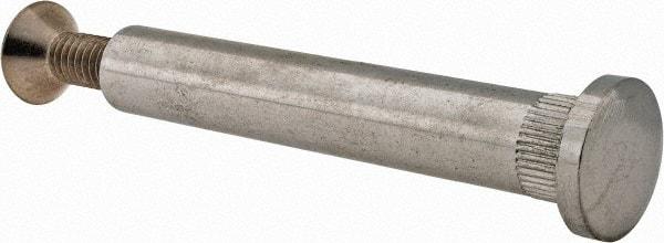 Made in USA - 5/16-18 Thread Screw & Barrel, Flat Head, Phillips Drive, Brass Sex Bolt & Binding Post - Chrome-Plated Finish, 1-1/2" OAL, 3" Long Barrel - Benchmark Tooling