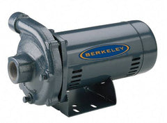 Berkeley - ODP Motor, 208-230/460 Volt, 3 Phase, 1 HP, Cast Iron Straight Pump - 1-1/4 Inch Inlet, 1 Inch Outlet, 113 Max Head psi, Brass Impeller - Benchmark Tooling