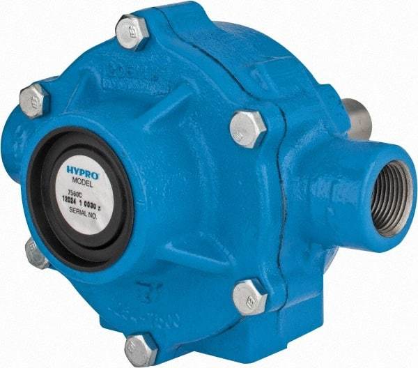 Pentair - 8-Roller Pump, Cast Iron Housing Material, Roller Spray Pump Only - 3/4 Inch Inlet Size, 3/4 Inch Outlet Size, 300 psi Max Working Pressure, 1000 Max RPM, Viton, Lip, 416 Stainless Steel, NPT - Benchmark Tooling