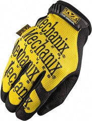 Mechanix Wear - Size XL (11) Synthetic Leather General Protection Work Gloves - For Mechanic's & Lifting, Uncoated, Hook & Loop Cuff, Full Fingered, Yellow, Paired - Benchmark Tooling