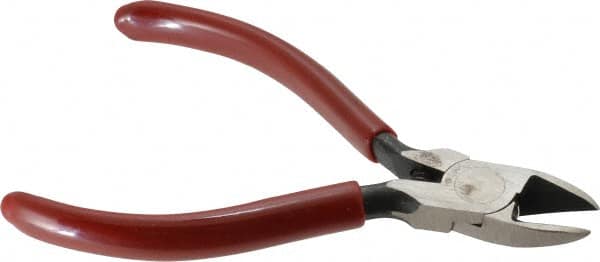 Proto - 4-7/16" OAL, Cutting Pliers - 19/32" Jaw Length x 9/16" Jaw Width, Round Head, Plastisol Handle - Benchmark Tooling