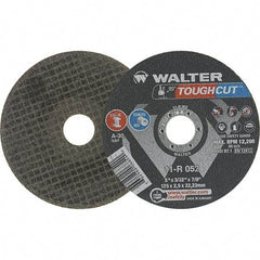 WALTER Surface Technologies - 5" Cutoff Wheel - 3/32" Thick, 7/8" Arbor, Use with Angle Grinders - Benchmark Tooling
