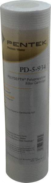 Pentair - 2-1/2" OD, 5µ, Polypropylene Thermal Bonded Cartridge Filter - 9.88" Long, Reduces Sediments - Benchmark Tooling