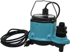 Little Giant Pumps - 1/3 hp, 115 Amp Rating, 115 Volts, Manual Operation, Dewatering Pump - Cast Iron Housing - Benchmark Tooling