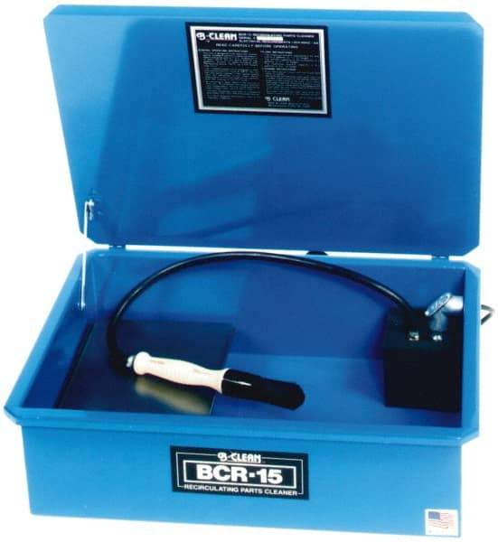 Build-All - Bench Top Solvent-Based Parts Washer - 5 Gal Max Operating Capacity, Steel Tank, 120 Input Volts - Benchmark Tooling