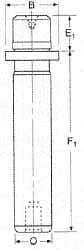 Dayton Lamina - 1" Diam x 4-3/16" Long Demountable Ball Bearing Guide Post - 5/16-18, 1-5/16" Collar OD, 1-3/16" Above Collar, Hardened Steel - Benchmark Tooling