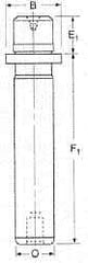 Dayton Lamina - 1" Diam x 4-3/16" Long Demountable Ball Bearing Guide Post - 5/16-18, 1-5/16" Collar OD, 1-3/16" Above Collar, Hardened Steel - Benchmark Tooling