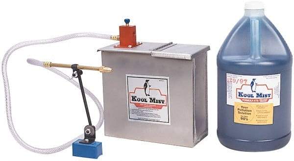 Kool Mist - 1 Outlet, 1 Gal Tank Capacity, Stainless Steel Tank Mist Coolant System - 6" Hose Length - Benchmark Tooling