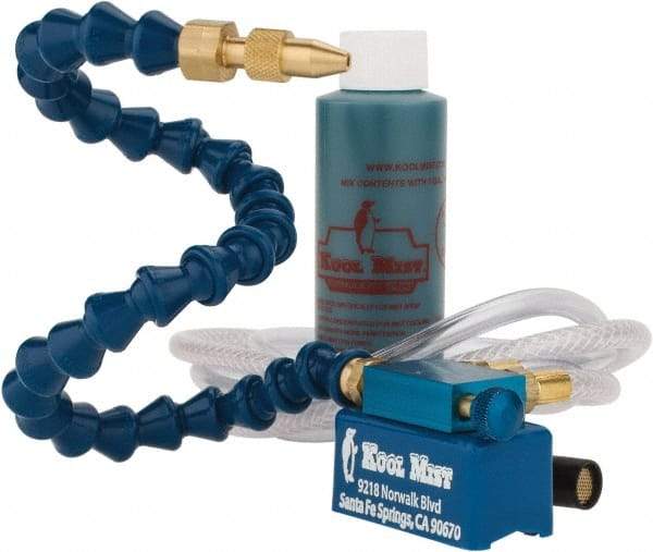 Kool Mist - 1 Outlet, Tankless Mist Coolant Unit - 4' Coolant Line Length, 18" Hose Length - Benchmark Tooling