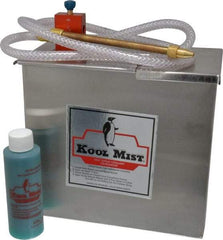 Kool Mist - 1 Outlet, 1 Gal Tank Capacity, Stainless Steel Tank Mist Coolant System - 4' Coolant Line Length, 6" Hose Length, 5/16" Nozzle Diam - Benchmark Tooling