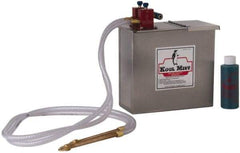 Kool Mist - 2 Outlet, 1 Gal Tank Capacity, Stainless Steel Tank Mist Coolant System - 4' Coolant Line Length, 6" Hose Length, 5/16" Nozzle Diam - Benchmark Tooling