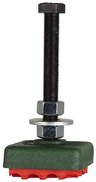 Made in USA - 3/4-10 Bolt Thread, 5-1/2" Wide Stud Mount Leveling Pad & Mount - 4,000 Max Lb Capacity - Benchmark Tooling