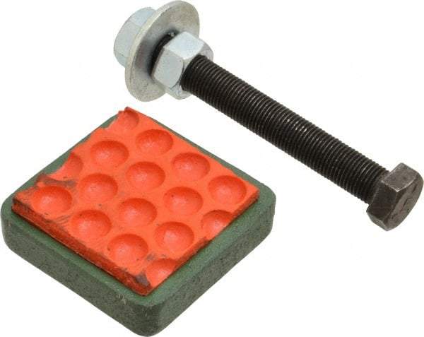 Made in USA - 1/2-13 Bolt Thread, 2" Wide Stud Mount Leveling Pad & Mount - 500 Max Lb Capacity - Benchmark Tooling