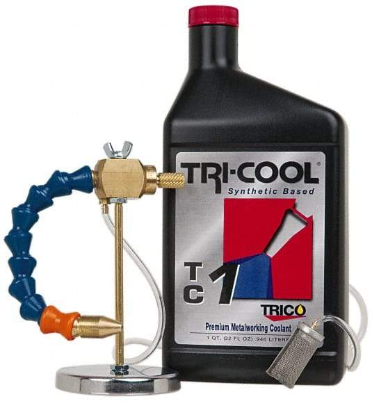 Trico - 1 Qt Tank Capacity, Tankless Mist Coolant Unit - 7' Coolant Line Length, 7" Hose Length - Benchmark Tooling