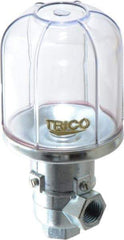 Trico - 1 Outlet, Plastic Bowl, 4 Ounce Constant-Level Oil Reservoir - 1/4 NPT Outlet, 2-5/16" Diam x 5-1/16" High - Benchmark Tooling