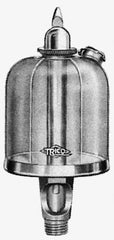 Trico - 1 Outlet, Acrylic Bowl, 8 Ounce Manual-Adjustable Oil Reservoir - 3/8 NPT Outlet, 2-5/8" Diam x 6-3/8" High - Benchmark Tooling