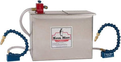 Kool Mist - 3 Outlet, 3 Gal Tank Capacity, Stainless Steel Tank Mist Coolant System - 4' Coolant Line Length, 18" Hose Length, 5/16" Nozzle Diam - Benchmark Tooling