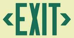 NMC - Exit, Plastic Exit Sign - 13" Wide x 7-1/2" High, Glow-in-the-Dark - Benchmark Tooling