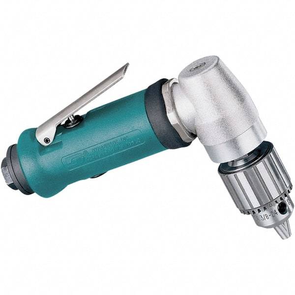 Dynabrade - 1/4" Keyed Chuck - Right Angle Handle, 12,000 RPM, 0.4 hp, 90 psi - Benchmark Tooling