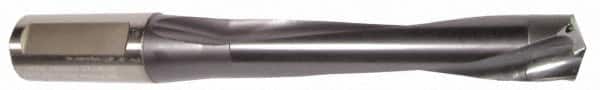 Sumitomo - 41/64" 140° Solid Carbide Jobber Drill - TiAlN Finish, Right Hand Cut, Spiral Flute, Round with Flats Shank, 6-17/32" OAL, V-Point Point - Benchmark Tooling