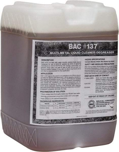 Made in USA - 5 Gal Pail Parts Washer Fluid - Water-Based - Benchmark Tooling