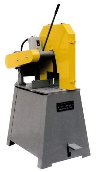 Kalamazoo - 16 or 18" Blade Diam, 1" Arbor Hole, Straight Chop & Cutoff Saw - 3 Phase, 2,500 RPM, 10 hp, 220/440 Volts, 3" in Solids at 90°, 4" in Pipe at 90° - Benchmark Tooling