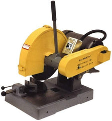 Kalamazoo - 14" Blade Diam, 1" Arbor Hole, Straight Chop & Cutoff Saw - 3 Phase, 4,400 RPM, 5 hp, 220/440 Volts, 2-1/2" in Solids at 90°, 3" in Pipe at 90° - Benchmark Tooling