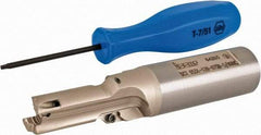 Iscar - 0.524 to 0.551" Diam, 1.2" Max Depth, 3/4" Shank Diam, 3.98" OAL, Replaceable Tip Drill - AOMT, IDI-SG, IDI-SK Insert, DCT Toolholder, Series ChamDrill - Benchmark Tooling