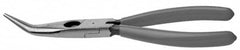 Knipex - 8" OAL, Side Cutting Pliers - Standard Jaw, Snipe Nose with Cut, Curved Head - Benchmark Tooling