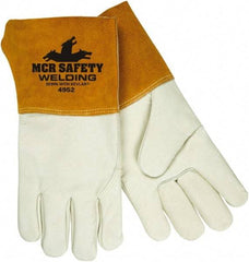 MCR Safety - Size L Unlined Cowhide Welding Glove - Wing Thumb, For MIG/TIG - Benchmark Tooling