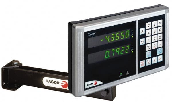 Fagor - 2 Axis, 10" X-Axis Travel, 120" Z-Axis Travel, Turning DRO System - 0.0002", 0.0005", 0.001" Resolution, 5µm Accuracy, LED Display - Benchmark Tooling