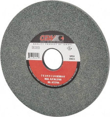 Camel Grinding Wheels - 7" Diam x 1-1/4" Hole x 1/4" Thick, I Hardness, 60 Grit Surface Grinding Wheel - Silicon Carbide, Type 1, Medium Grade, 3,760 Max RPM, Vitrified Bond, No Recess - Benchmark Tooling