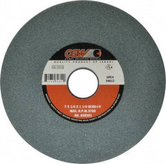 Camel Grinding Wheels - 7" Diam x 1-1/4" Hole x 1/4" Thick, I Hardness, 80 Grit Surface Grinding Wheel - Silicon Carbide, Type 1, Medium Grade, 3,760 Max RPM, Vitrified Bond, No Recess - Benchmark Tooling