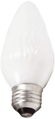 Philips - 40 Watt Incandescent Decorative Medium Screw Lamp - 2,700°K Color Temp, 300 Lumens, 120 Volts, Dimmable, F15, 2,000 hr Avg Life - Benchmark Tooling