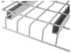 Nashville Wire - 52" Wide, 1-1/2" High, Open Shelving Welded Wire Decking - Steel, 48" Deep, Use with Pallet Racks - Benchmark Tooling