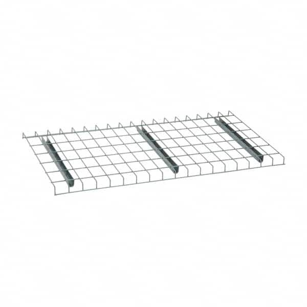 Nashville Wire - 46" Wide, 1-1/2" High, Open Shelving Welded Wire Decking - Steel, 24" Deep, Use with Pallet Racks - Benchmark Tooling