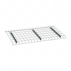 Nashville Wire - 46" Wide, 1-1/2" High, Open Shelving Welded Wire Decking - Steel, 24" Deep, Use with Pallet Racks - Benchmark Tooling