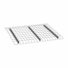 Nashville Wire - 46" Wide, 1-1/2" High, Open Shelving Welded Wire Decking - Steel, 36" Deep, Use with Pallet Racks - Benchmark Tooling