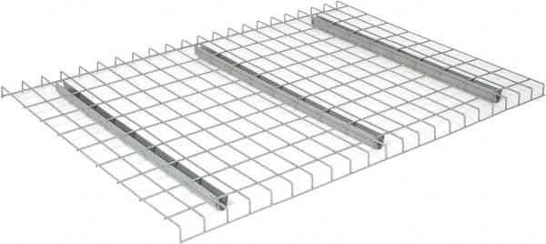 Nashville Wire - 52" Wide, 1-1/2" High, Open Shelving Welded Wire Decking - Steel, 36" Deep, Use with Pallet Racks - Benchmark Tooling