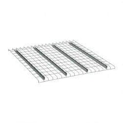 Nashville Wire - 46" Wide, 1-1/2" High, Open Shelving Welded Wire Decking - Steel, 42" Deep, Use with Pallet Racks - Benchmark Tooling