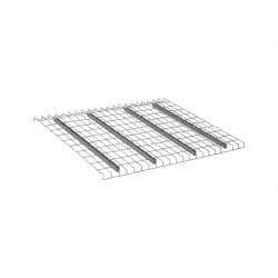 Nashville Wire - 52" Wide, 1-1/2" High, Open Shelving Welded Wire Decking - Steel, 42" Deep, Use with Pallet Racks - Benchmark Tooling