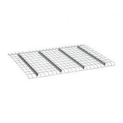 Nashville Wire - 58" Wide, 1-1/2" High, Open Shelving Welded Wire Decking - Steel, 42" Deep, Use with Pallet Racks - Benchmark Tooling