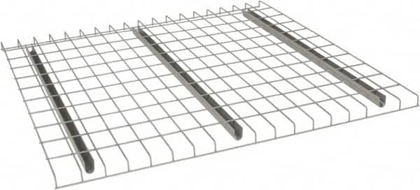 Nashville Wire - 46" Wide, 1-1/2" High, Open Shelving Welded Wire Decking - Steel, 44" Deep, Use with Pallet Racks - Benchmark Tooling