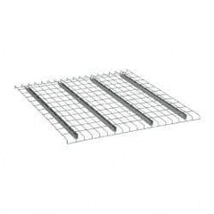 Nashville Wire - 46" Wide, 1-1/2" High, Open Shelving Welded Wire Decking - Steel, 48" Deep, Use with Pallet Racks - Benchmark Tooling