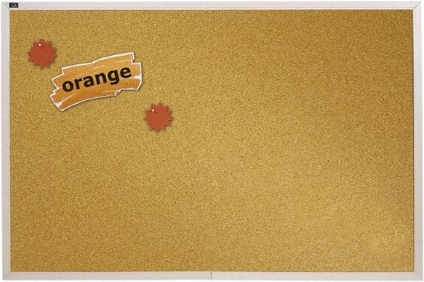 Quartet - 96" Wide x 48" High Open Cork Bulletin Board - Natural (Color) - Benchmark Tooling