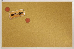 Quartet - 96" Wide x 48" High Open Cork Bulletin Board - Natural (Color) - Benchmark Tooling