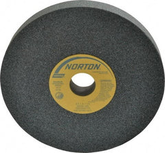 Norton - 8" Diam x 1-1/4" Hole x 1" Thick, J Hardness, 60 Grit Surface Grinding Wheel - Silicon Carbide, Type 1, Medium Grade, 3,600 Max RPM, Vitrified Bond, No Recess - Benchmark Tooling