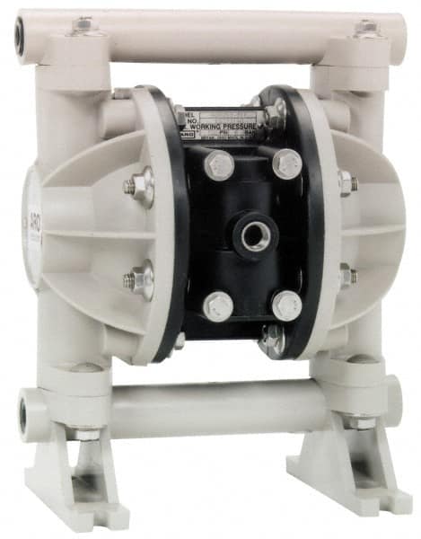 ARO/Ingersoll-Rand - 1/2" NPT, Nonmetallic, Air Operated Diaphragm Pump - Santoprene Diaphragm, Polypropylene Housing - Benchmark Tooling